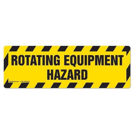Rotating Equipment Hazard 18in Non-Slip Floor Marker